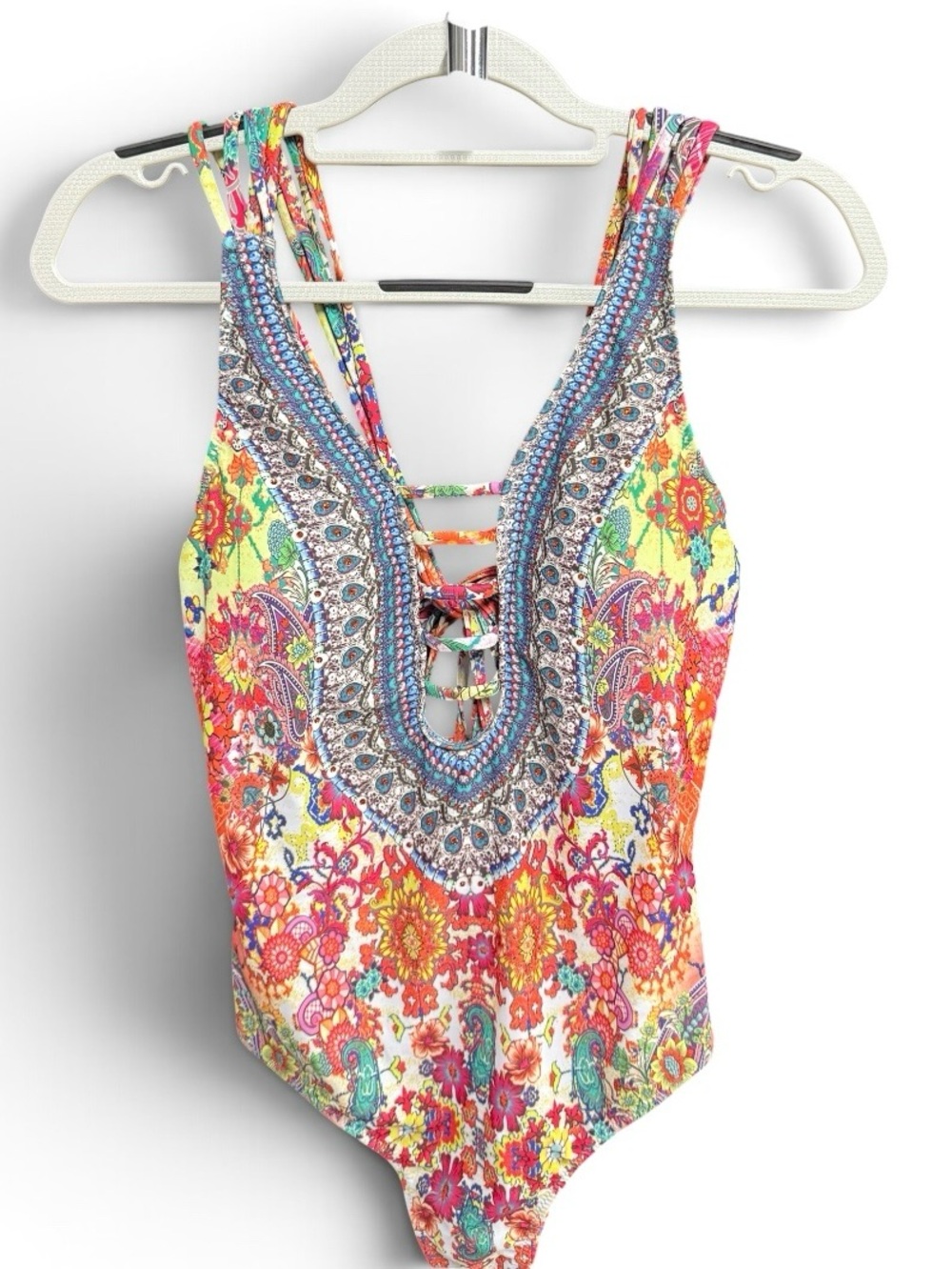 Women’s Multicolor Swimsuit with Floral Print